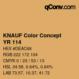 カラーコード: KNAUF Color Concept - YR 114 | qconv.com
