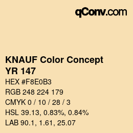 Farbcode: KNAUF Color Concept - YR 147 | qconv.com