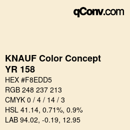 Código de color: KNAUF Color Concept - YR 158 | qconv.com