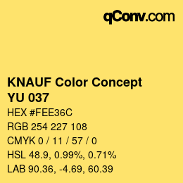Farbcode: KNAUF Color Concept - YU 037 | qconv.com