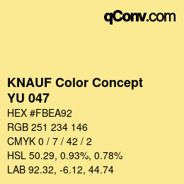 Color code: KNAUF Color Concept - YU 047 | qconv.com
