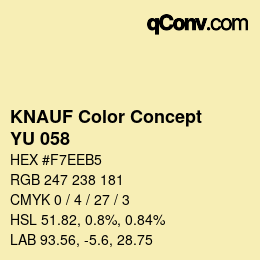 カラーコード: KNAUF Color Concept - YU 058 | qconv.com