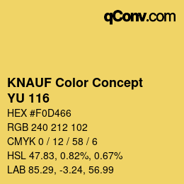 Farbcode: KNAUF Color Concept - YU 116 | qconv.com