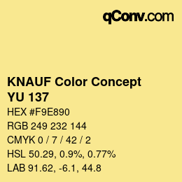 Color code: KNAUF Color Concept - YU 137 | qconv.com