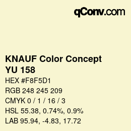 Farbcode: KNAUF Color Concept - YU 158 | qconv.com