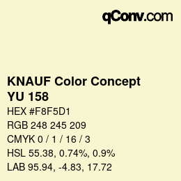 Color code: KNAUF Color Concept - YU 158 | qconv.com