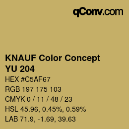 カラーコード: KNAUF Color Concept - YU 204 | qconv.com