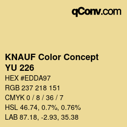 Color code: KNAUF Color Concept - YU 226 | qconv.com