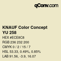 Color code: KNAUF Color Concept - YU 258 | qconv.com