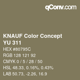 カラーコード: KNAUF Color Concept - YU 311 | qconv.com