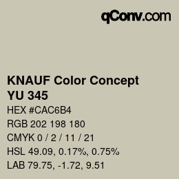 Farbcode: KNAUF Color Concept - YU 345 | qconv.com