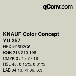 Color code: KNAUF Color Concept - YU 357 | qconv.com