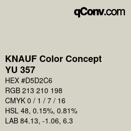 カラーコード: KNAUF Color Concept - YU 357 | qconv.com