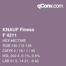 カラーコード: KNAUF Finess - F 4211 | qconv.com