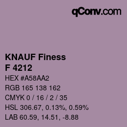 カラーコード: KNAUF Finess - F 4212 | qconv.com
