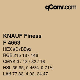 カラーコード: KNAUF Finess - F 4663 | qconv.com