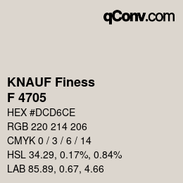 カラーコード: KNAUF Finess - F 4705 | qconv.com