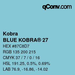 カラーコード: Kobra - BLUE KOBRA® 27 | qconv.com