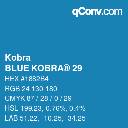 Farbcode: Kobra - BLUE KOBRA® 29 | qconv.com