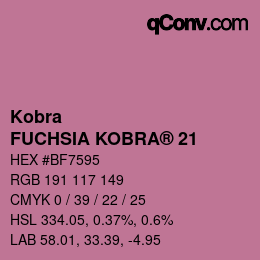 Farbcode: Kobra - FUCHSIA KOBRA® 21 | qconv.com