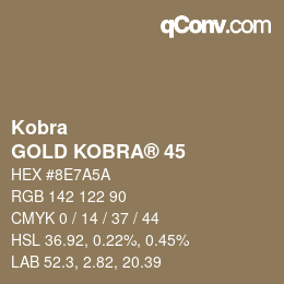 カラーコード: Kobra - GOLD KOBRA® 45 | qconv.com