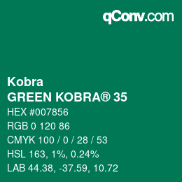 カラーコード: Kobra - GREEN KOBRA® 35 | qconv.com