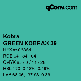 Farbcode: Kobra - GREEN KOBRA® 39 | qconv.com