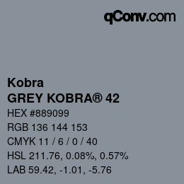 カラーコード: Kobra - GREY KOBRA® 42 | qconv.com