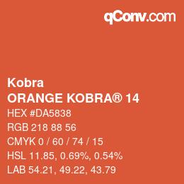 Farbcode: Kobra - ORANGE KOBRA® 14 | qconv.com