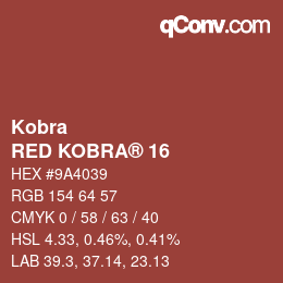 カラーコード: Kobra - RED KOBRA® 16 | qconv.com