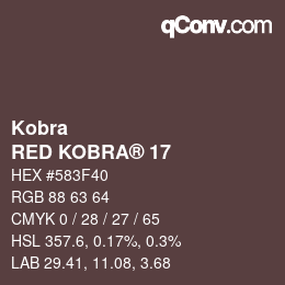 Farbcode: Kobra - RED KOBRA® 17 | qconv.com