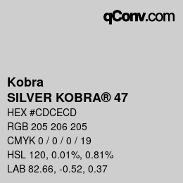 Farbcode: Kobra - SILVER KOBRA® 47 | qconv.com