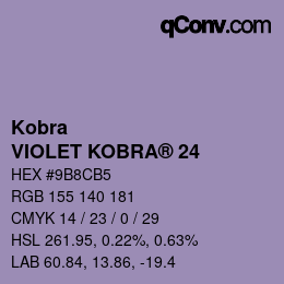 Farbcode: Kobra - VIOLET KOBRA® 24 | qconv.com