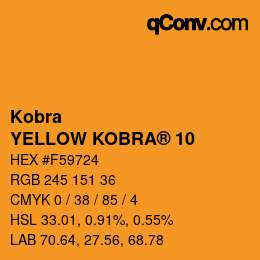 Código de color: Kobra - YELLOW KOBRA® 10 | qconv.com