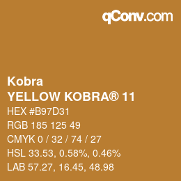 Farbcode: Kobra - YELLOW KOBRA® 11 | qconv.com