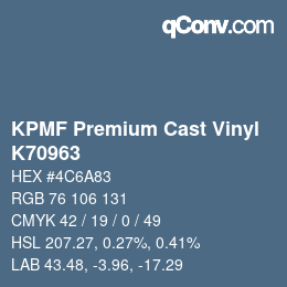 カラーコード: KPMF Premium Cast Vinyl - K70963 | qconv.com