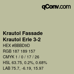 カラーコード: Krautol Fassade - Krautol Erle 3-2 | qconv.com