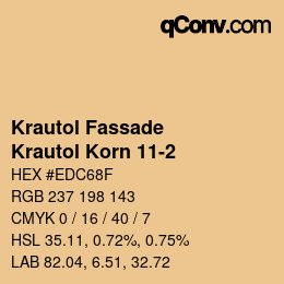 カラーコード: Krautol Fassade - Krautol Korn 11-2 | qconv.com