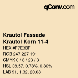 カラーコード: Krautol Fassade - Krautol Korn 11-4 | qconv.com