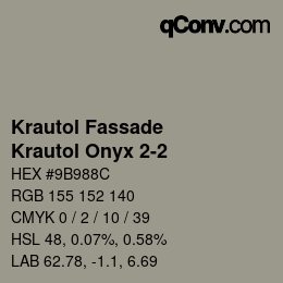 カラーコード: Krautol Fassade - Krautol Onyx 2-2 | qconv.com