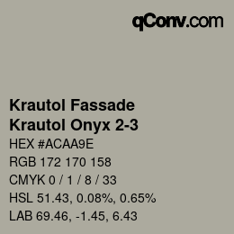 カラーコード: Krautol Fassade - Krautol Onyx 2-3 | qconv.com