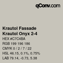 カラーコード: Krautol Fassade - Krautol Onyx 2-4 | qconv.com