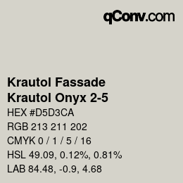 カラーコード: Krautol Fassade - Krautol Onyx 2-5 | qconv.com