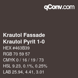 Código de color: Krautol Fassade - Krautol Pyrit 1-0 | qconv.com