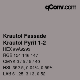 カラーコード: Krautol Fassade - Krautol Pyrit 1-2 | qconv.com