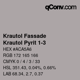 Código de color: Krautol Fassade - Krautol Pyrit 1-3 | qconv.com