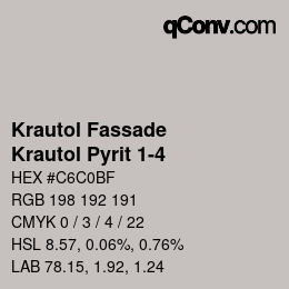 Farbcode: Krautol Fassade - Krautol Pyrit 1-4 | qconv.com