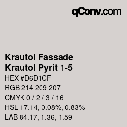 Farbcode: Krautol Fassade - Krautol Pyrit 1-5 | qconv.com