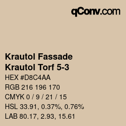 カラーコード: Krautol Fassade - Krautol Torf 5-3 | qconv.com