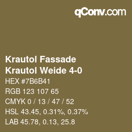 カラーコード: Krautol Fassade - Krautol Weide 4-0 | qconv.com